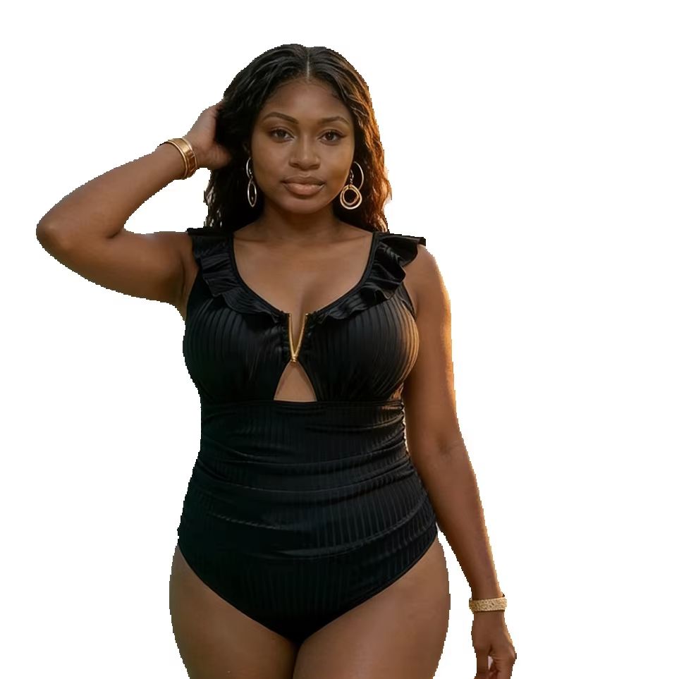 Swimwear - Jednoczęściowy strój kąpielowy dla kobiet plus
