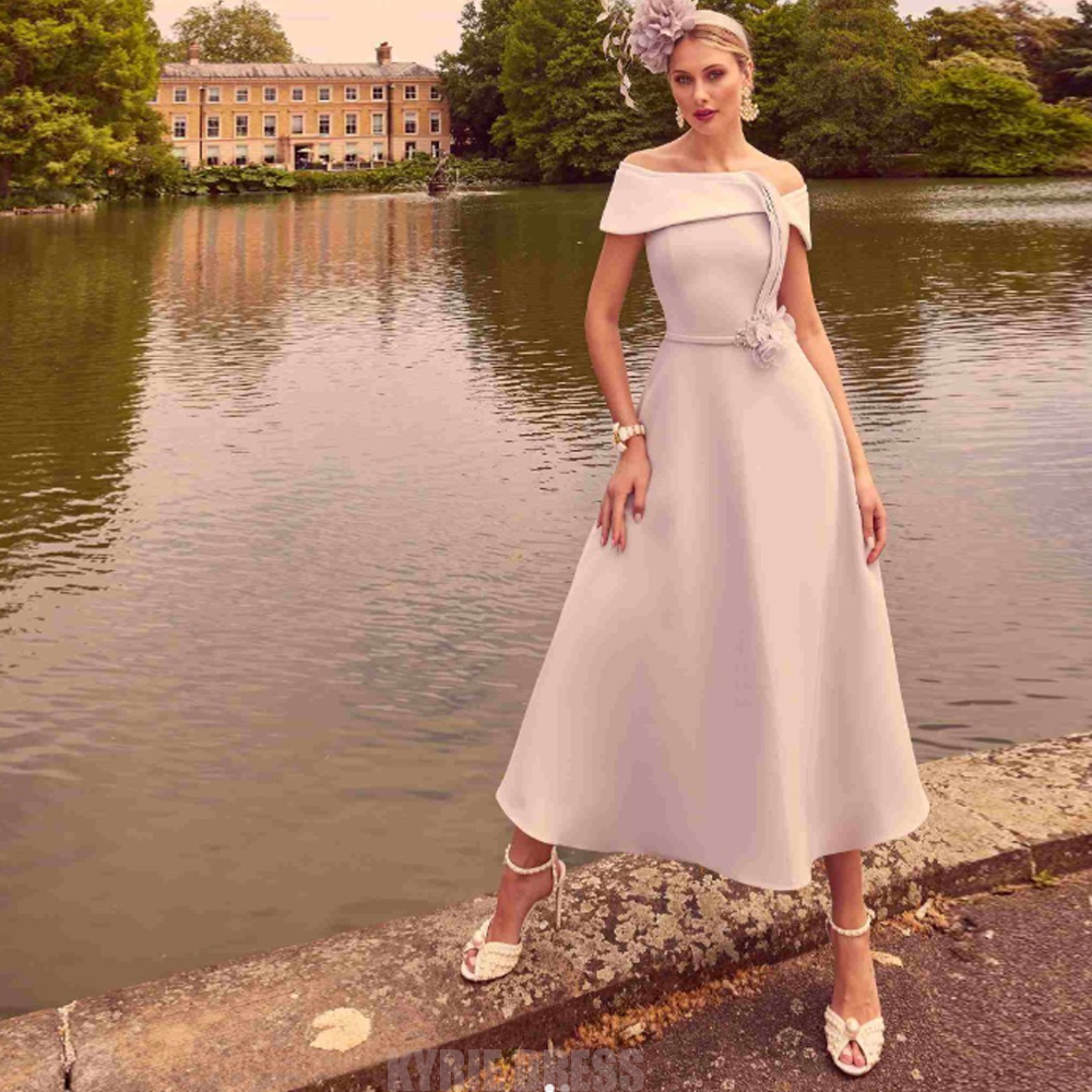 Elegant Satin Evening Gown Split - Elegancka suknia dla mamy panny młodej,