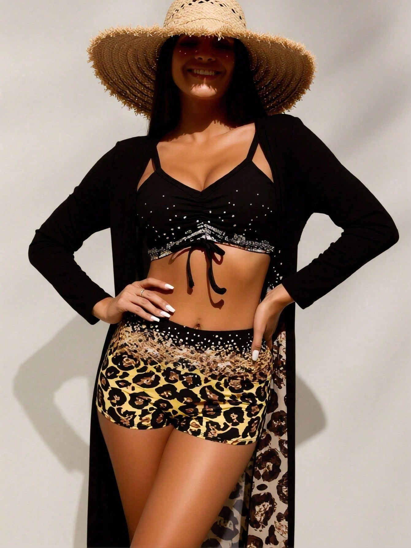 Damski czarny top od bikini z  – Tops recenzja i cena