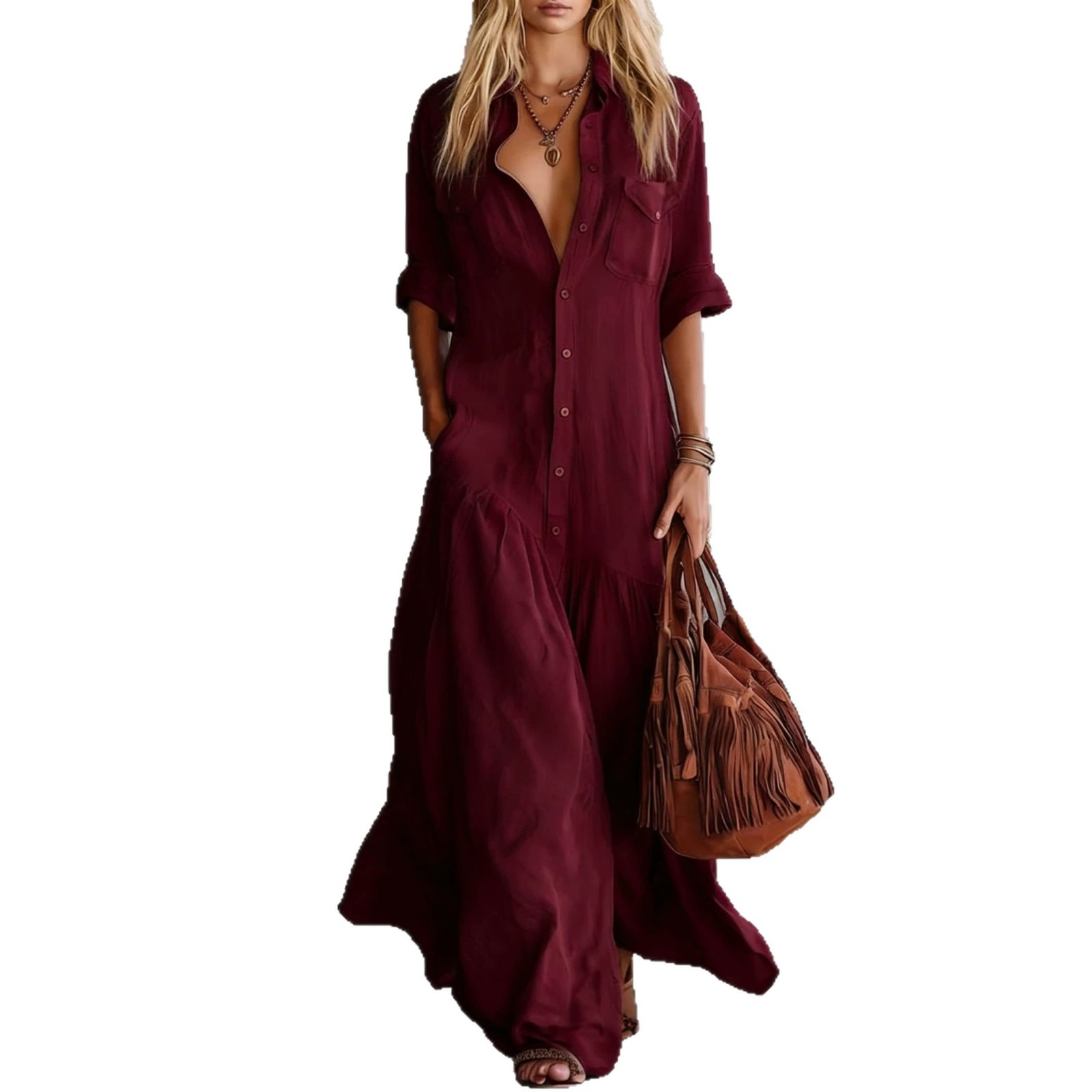 2026 Damska letnia sukienka ko – Casual Loose Linen Shirt Dress recenzja i cena