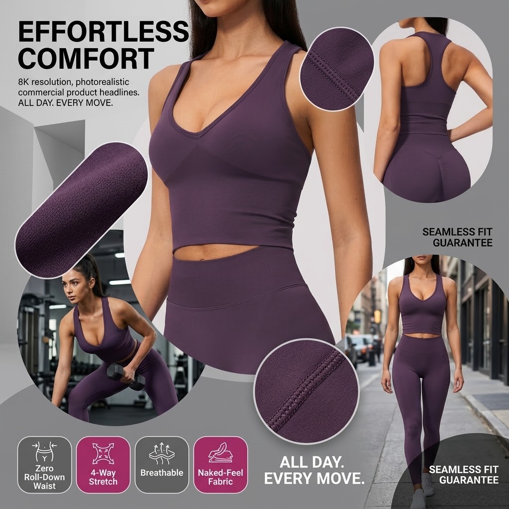 Bezszwowy top sportowy do jogi – Seamless Ribbed Workout Tank Top recenzja i cena
