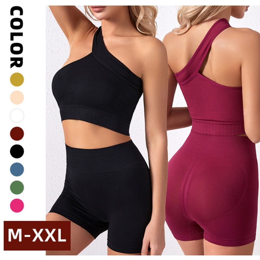 2-częściowy zestaw sportowy dl – Seamless Ribbed Workout Tank Top recenzja i cena
