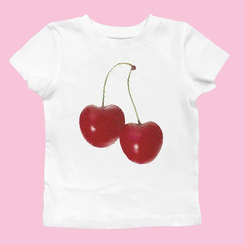 Estetyczna letnia koszulka bab – Y2K Graphic Baby Tee Crop recenzja i cena