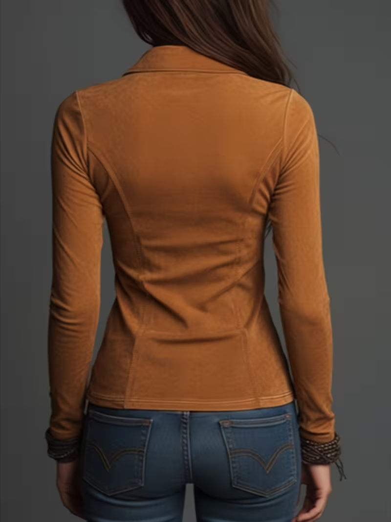 Damska koszula slim fit z klap – Blouses recenzja i cena
