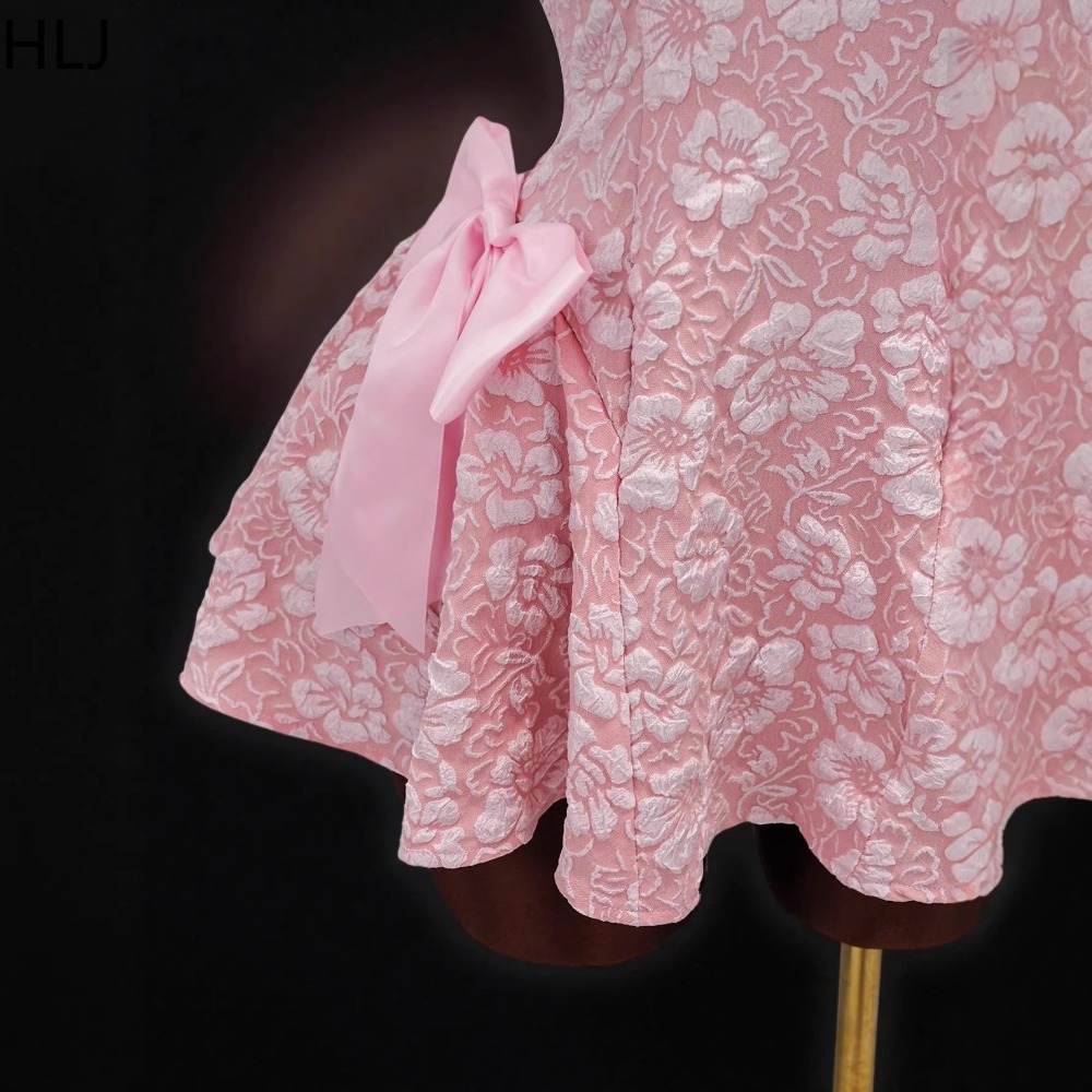 Sukienki HLJ Y2K Sexy Jacquard – Y2K Backless Halter Mini Dress recenzja i cena