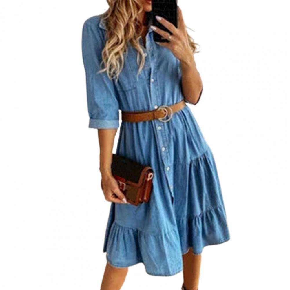 Sukienka jeansowa z rękawem tr – French Vintage Floral Midi Dress recenzja i cena