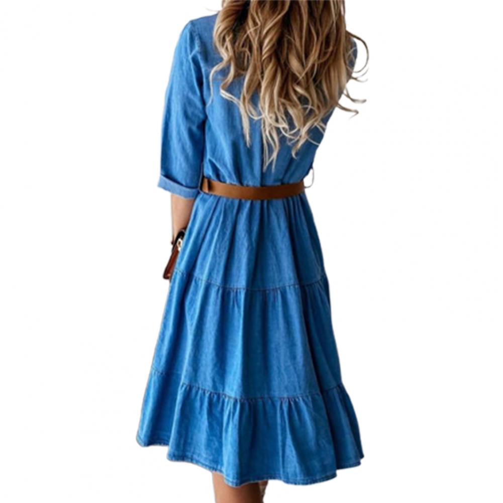Sukienka jeansowa z rękawem tr – French Vintage Floral Midi Dress recenzja i cena