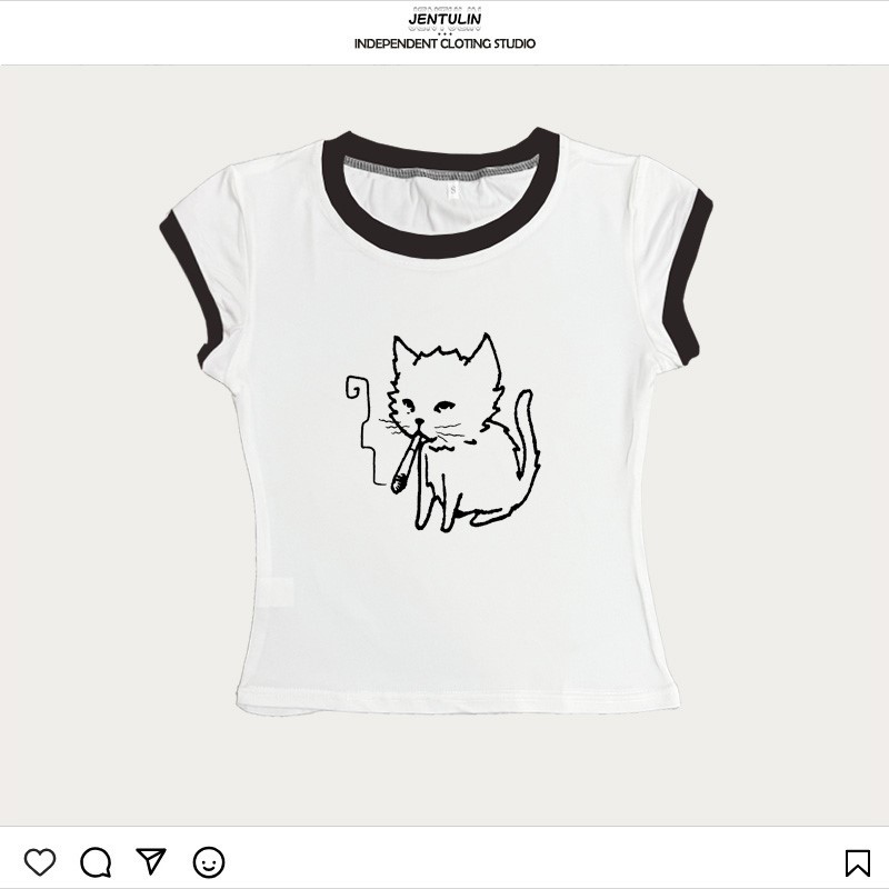 Koreański styl Y2k lata 90. Ba – Y2K Graphic Baby Tee Crop recenzja i cena